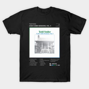 Todd Snider - Cash Cabin Sessions, Vol. 3 Tracklist Album T-Shirt